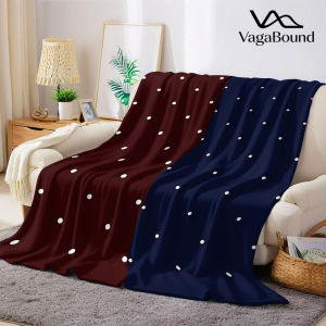 Two-tone Dots Flannel Blanket Warm Soft Halloween Christmas Decorative Couch Warm Cozy All-Season Gift