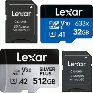 Lexar | Original Lexar Professional SILVER PLUS MicroSDXC TF Memory Card 64GB 128GB 256GB Up to 205MB/s V30 A2 Micro SD Card for 4K