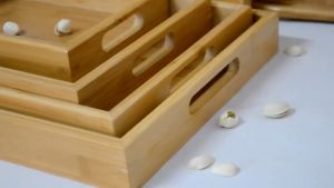 Bamboo Tray Rectangle Serving Serving Tea Tray Fruit Plate Wood Platter Food Tray Breakfast in Bed Lunch Party