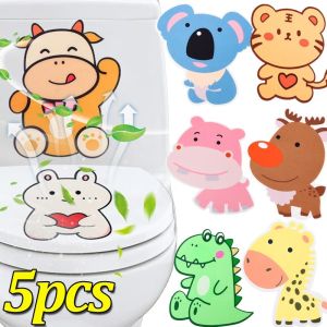 สติกเกอร์การ์ตูนสัตว์ดับกลิ่นห้องน้ำกลิ่นกุหลาบมะนาวดอกมะลิหอมสติกเกอร์การตกแต่งห้องน้ำขจัดกลิ่นสติ๊กเกอร์ห้องน้ำ