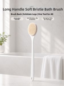 IMLUCKY | Soft Long Handle Back Cleaning Brush