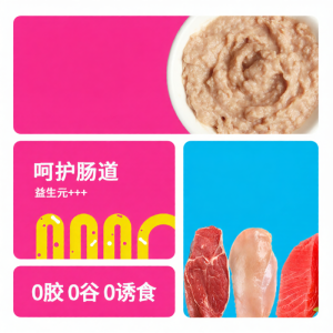 XIAONAOFU | Chicken Beef Tuna Prebiotics Cat Meal