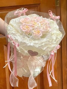 Ballet Style Rose Bouquet Cute Girls Artificial Flower Finished Product Birthday Gift for Girlfriend Best Friend Holiday Gift