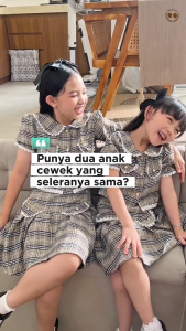 MARVES Setelan Baju Rok Anak Perempuan Korean Style Bahan Tweed Usia 2-14 Tahun Model Maurel