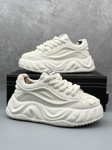 Trendy Dad Shoes for Men Thick Bottom Casual Sports Shoes Bread Shape Heightening Versatile High-End Feeling Leisure Running Shoes