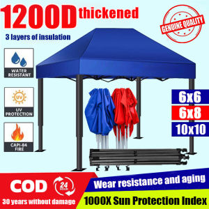 6x6 8x8 10x10 Ft Roof Night Market Canopy Camping Tent Khemah Canopy Frame 8x8 Black Pole Canopy Full set Roof Thickening Frame 3M x 3M Folding Tent 3*4.5M Folding Full set Umbrella Canopy Khemah