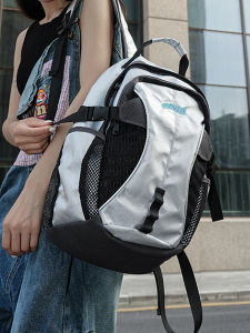 OUDENGPAI | Korean Style College Girl Large Capacity Double Shoulder Computer Bag For Travel And School Silver Color Teenage Nylon Backpack