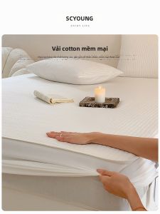 shui yang | Bảo Vệ Nệm Chống Bụi Dùng Cho Khách Sạn Cotton Đệm Mỏng Có Vạt Giường