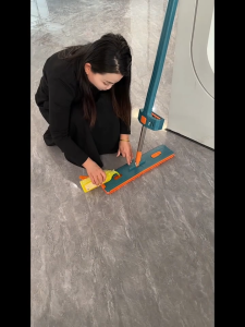 42cm Hand Free Washing Lazy Mop~42cm Extra large panel Squeeze Mop 360 Rotation Fold mop Spinning Mop Wash for Floor Mops Free Hand Washing Lazy Mop Magic Home Clean Handle Handle Kitchen nano microfiber putaran automatik