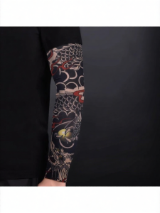 GUOQI | Men Flower Ice Silk Thin Summer Outdoor Riding Sun Protection Sleeve