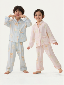 Q21 | Bamboo Silk Cloth Childrens Sleepwear Set