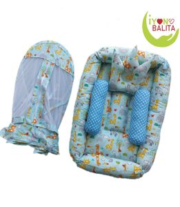 2|KASUR BAYI TENDA KELAMBU / KASUR BABY KELAMBU SET BANTAL FREE BANTAL PEYANG CROWN + 2 GULING BABY