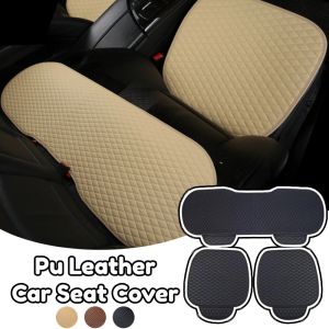 Pu Leather Car Seat Cover Interior 5 Seater Cushion Protector Universal Four Seasons Automobile Seat Covers Accessories