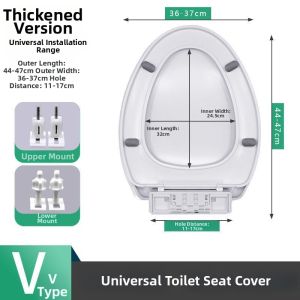 FEIZHUXIANSEN | Universal Thick Slow-Down U-Type Toilet Seat Cover