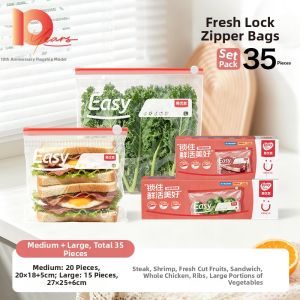 Easy Your Home | Freezable Zippered Food Storage Bags