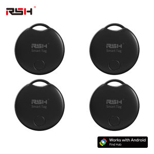 RSH 4PCS Android Tracker Work With Googles Find Hub App Navigation Locate Key Bag Finder for Samsung Xiaomi Pixel Smart Tag GMS