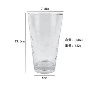 Acrylic Transparent Plastic Cup Food Grade Beer Glass Restaurant Juice Tea Cup Home Water Drinking Cold Drink Cup Durable