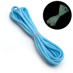 2m 4mm Glow-in-the-Dark Paracord - Outdoor Tent Guy Line Handmade Braiding Cord for DIY Bracelet Keychain Charm Accessories