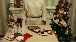 [uBeli] Stokin Hiasan Krismas Christmas Socks Hanging Tree Decoration Xmas Stockings Ornament 圣诞袜子圣诞树挂件 - XM06-01