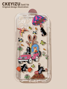 Silicone Phone Case for 14Promax Full Cover Transparent Mens Model 7/8p 6s X Se3 Cute Cartoon Creative Protective Shell