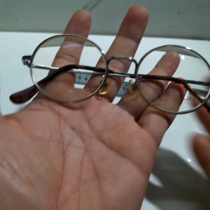 Gọng mắt kính Nhật tròn cổ điển Made in Japan Titatium ngang kính 130mm second hand
