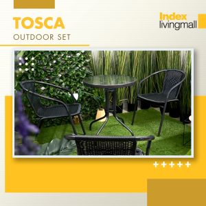 INDEX LIVING MALL เก้าอี้สนาม รุ่นทอสก้า - สีเทาเข้ม