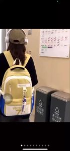 HY BAG #2911 FASHION WOMENS CASUAL NYLON 16INCH BACKPACK WATERPROOF MULTICOLOR CLASSIC DESIGN