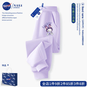 NASA Collaborative Thin Sport Pants for Girls Spring Autumn Style Childrens Clothing Casual Elastic Waist Long Pants