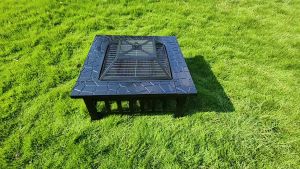 Bàn nướng đa năng cỡ lớn ngoài trời vừa là lò nướng BBQ vừa là bếp củi phù hợp cho dã ngoại