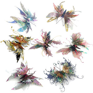Colorful Butterfly 3D Metal Puzzle DIY Animal Exquisite Butterfly Insect Assembly Model Laser Cutting Kits Jigsaw Puzzle Toys