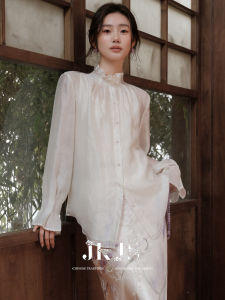 JK&JS | Chinese Style Design Eared White Shirt