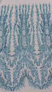 Fashion French Mesh Beaded Lace Fabric 2026 New Design African Sequins Lace Fabric Nigerian Tulle Lace Fabric For Wedding Dress
