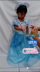 Gaun Sunrio Kuromi Anak Perempuan Import Pesta Mewah Usia 3 - 8 Tahun