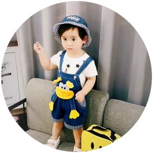 Overal Animal Denim (Only Overal) Pakaian Anak Import Est Size 2-4 Tahun QSH057-59