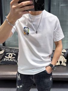 Áo Thun Cotton Tay Ngắn Nam Mùa Hè 2025 Dáng Rộng Thoải Mái in Chữ Cổ Tròn Thường Ngày Chất Liệu Cotton Thoáng Khí