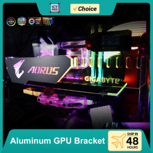 Aluminum GPU Bracket Aorus 5V3Pin VGA Holder RGB MSI ROG NVIDIA A-RGB Horizontal Video Card Support Metal AURA 12V
