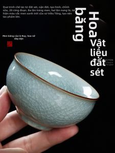 TANGFENG | Tách trà gốm sứ với họa tiết nứt băng