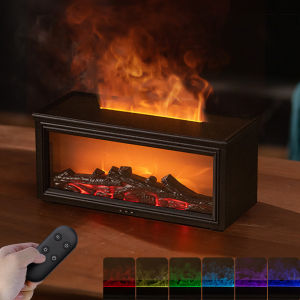 Fireplace Humidifier Flame Humidifier Aroma Diffuser Essential Oil Diffuser Aromatherapy Fragrance Diffuser with Remote Control
