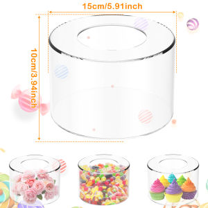 Acrylic Cake Stand Fillable Cake Risers Cupcake Display Holder Clear Cake Tier Stackable Cake Display Boxes for Wedding Birthday