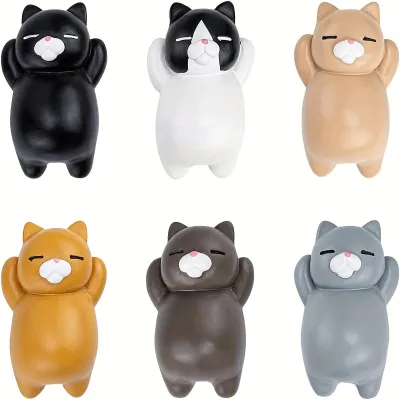 6/8Pcs Cartoon Cat Refrigerator Magnets Decorative Refrigerator Magnets Kitchen and Home Decor