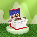 Mini 3D folding book keychain toy, books pop out with unique shapes and novel styles, cognitive puzzle toy. 