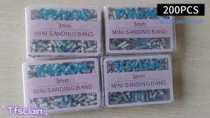 Bộ 50/200 Chiếc Dây Chà Nhám Móng Tay Mini 3mm Kèm Trục Mài 80/120/180/240 Grit Phụ Kiện Dũa Móng Điện Dùng Để Đánh Bóng Gel Làm Móng
