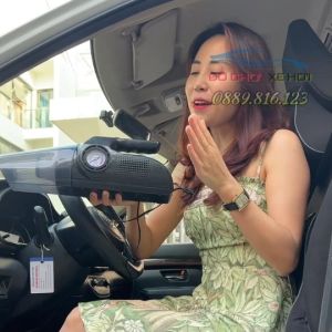 Máy hút bụi kiêm bơm lốp chuyên dụng ô tô 4 in 1 đồng hồ cơ mẫu mới