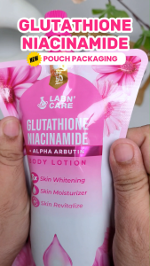 POUCH PACKAGING Labn Care Premium Glutathione & Niacinamide Body Lotion SPF 50 PA++ Alpha ArbutinVanilla Scent 200ML