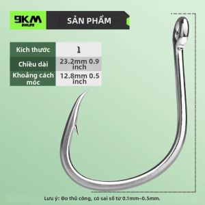 9KM DWLIFE | Móc Câu Mồi Sống 9KM Dành Cho Nước Mặn Móc Tròn OShaughnessy Móc Ngắn Móc J Có Điểm Câu Thẳng Hàng Thép Carbon Cao Cấp Dùng Cho Câu Cá Da Trơn Cá Ngừ.