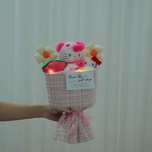 Purple Kurumi Plush Doll Bouquet for Birthday Gift and special occasions