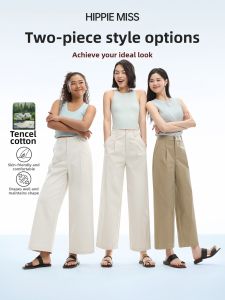 HIPPIE MISS | Hippie Style Beige Tencel Culottes Trousers