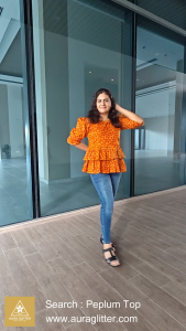 Peplum Top – Cotton – Mustard Yellow
