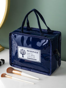 Multi-functional Travel Cosmetic Storage Bag Waterproof PU Material Large Capacity Portable Womens Makeup Bag