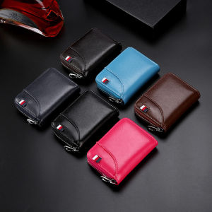 Nice Quality VIP ID Bank Credit Card Holder Zipper Wallet Women and Men Card Case Slim Real Leather Cowhide RFID Anti-theft Brush Cards Bag Small coins Purse
